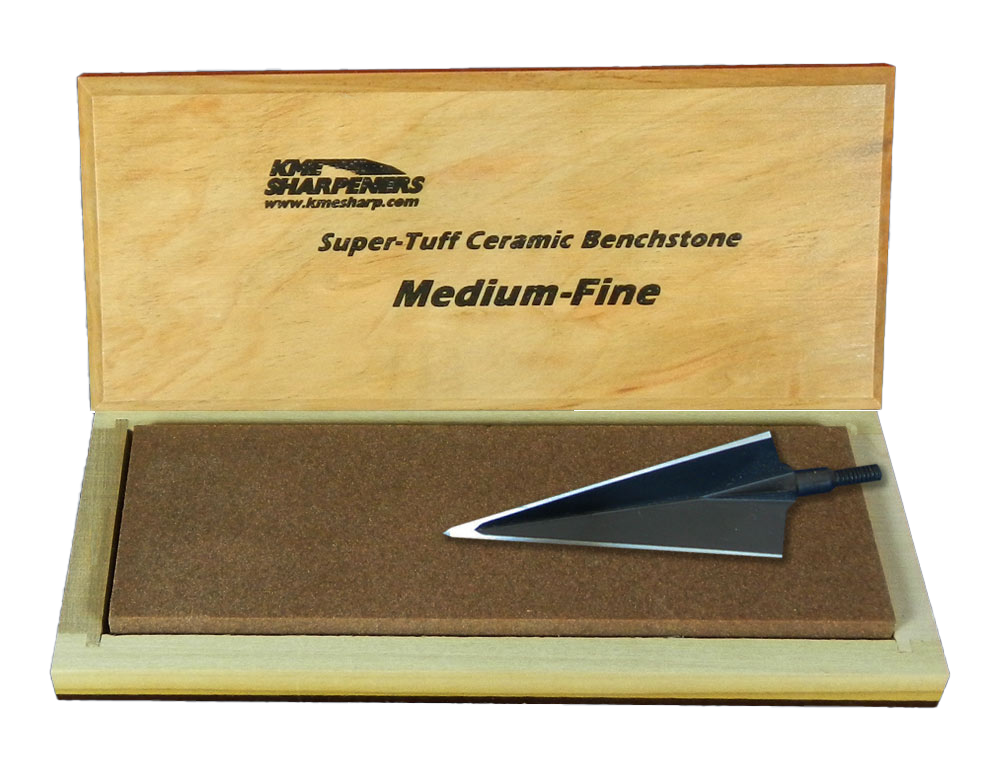 KME "Super-Tuff" Ceramic Sharpening Stone - Medium/Fine 6"x2"