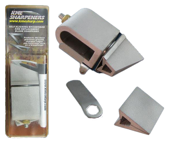 Self-Aligning Broadhead and Replacement Blade Sharpener